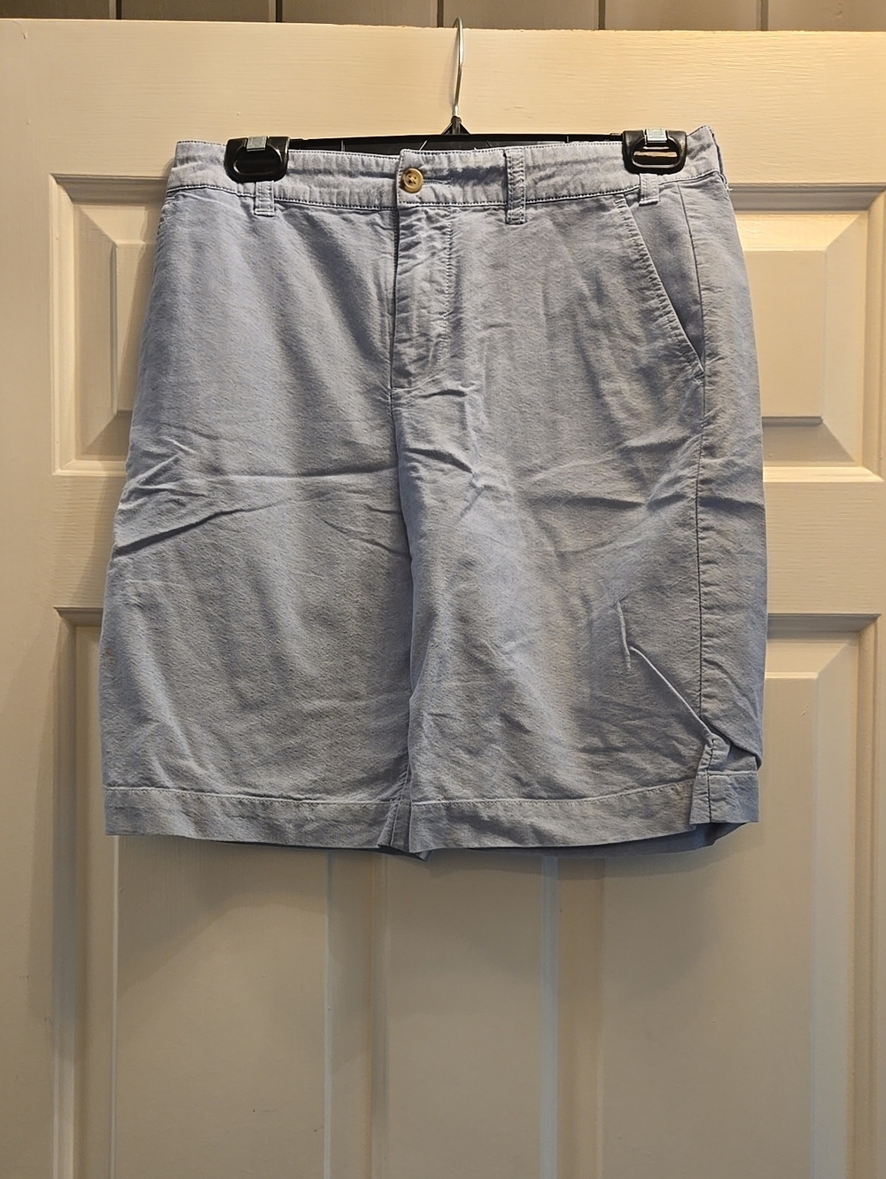 Ralph Lauren Light Blue Flat-Front Cotton Shorts, Boys Size 16